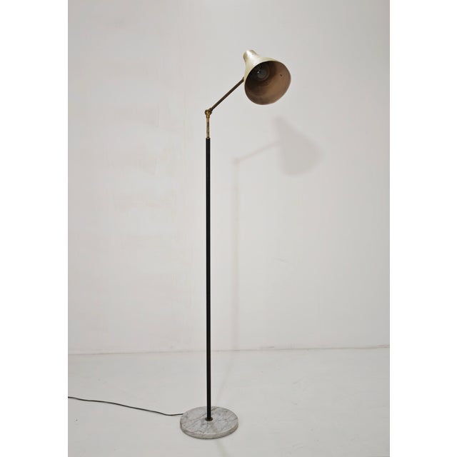 Italian Brass and Marble Floor Lamp, 1950s For Sale - Image 12 of 17