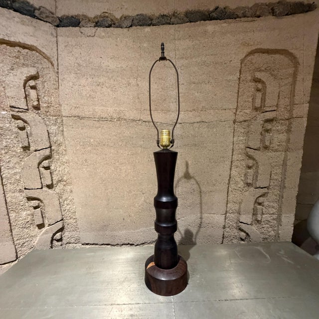 Sculptural Table Lamp in Palo Fierro Desert Ironwood, Mid-Century Modern For Sale - Image 12 of 13