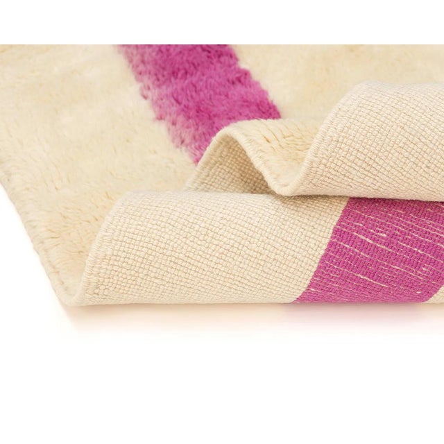 Contemporary Hand-Knotted Wool Rug by Azele Studio For Sale - Image 3 of 10