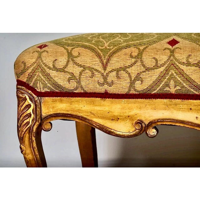 Bronze Rococo-Style Giltwood Settee or Bench For Sale - Image 8 of 12