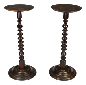 Antique 19th Century Penwork Display Stands, 1890, Set of 2