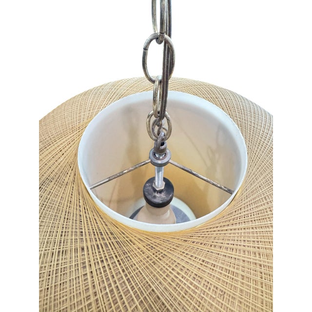 1960s Mid-Century Modern Spun Fiberglass Swag Lamp For Sale - Image 12 of 16
