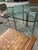 Chrome Vintage Chrome and Woven Leather Dining Set With Geometric Glass Top For Sale - Image 8 of 9
