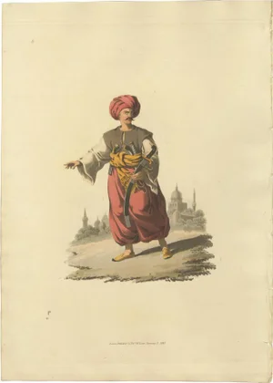 Mameluke of Egypt in Military Costume of Turkey, 1818, Paper