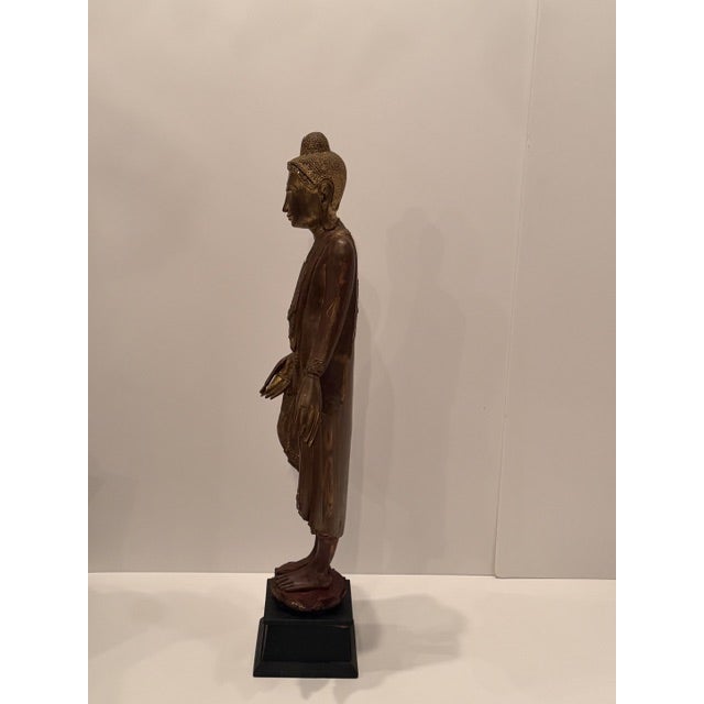 Carved Wood Buddha Statue For Sale - Image 14 of 16
