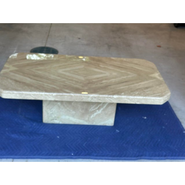 1970s 1970’s Italian Travertine Coffee Table For Sale - Image 5 of 12
