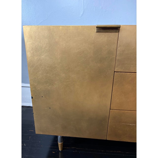 1960s 1960s Mid-Century Modern Aurum-Finished Solid Wood Media Credenza For Sale - Image 5 of 15