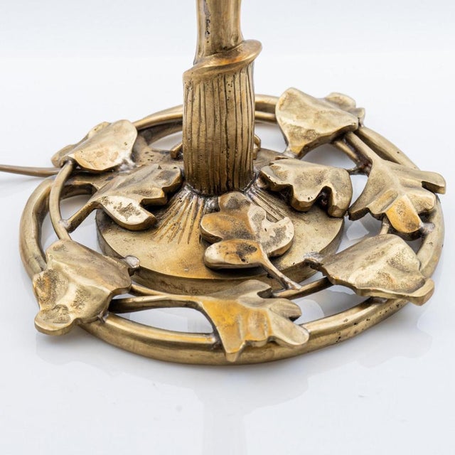 1900 - 1909 Bronze and Floral Glass Table Lamp from Daum, France, 1900s For Sale - Image 5 of 15