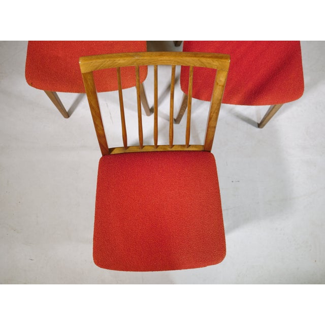 Brown Mid-Century Dining Chairs in Walnut, 1960s, Set of 10 For Sale - Image 8 of 13