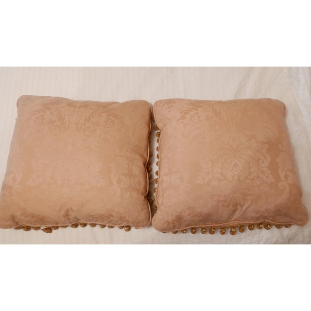 Salmon Colored Damask Pillows A Pair Chairish