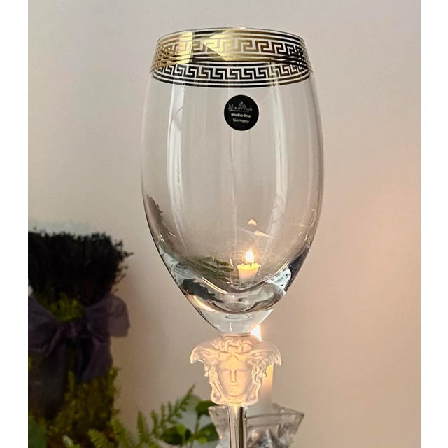 Rosenthal Versace Medusa d'Or Vintage White Wine Glass For Sale - Image 12 of 12