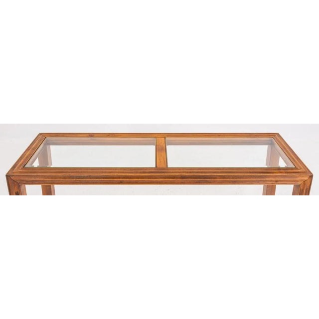 Widdicomb Manner Modern Wood and Glass Table, 1980s For Sale - Image 10 of 10
