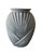 Art Deco Art Deco Revival Ribbed Wrapped Art Glass Vase Vintage Gray Inspired by Plissé Glass For Sale - Image 3 of 8