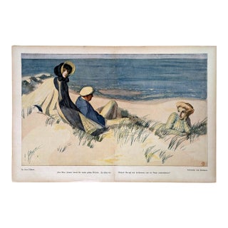 Jugend Magazine 1911 Alexander Von Salzmann "In the Dunes" Print For Sale