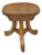 Vintage Mid Century Modern Mahogany Adolf Loos Theban Style Tripod Saddle Stool For Sale