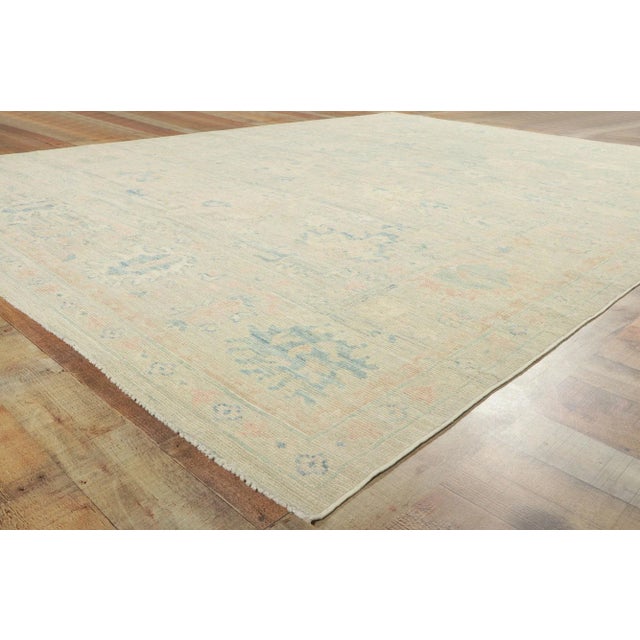 Vintage Pastel Oushak Rug, 08'10 X 11'11 For Sale In Dallas - Image 6 of 9