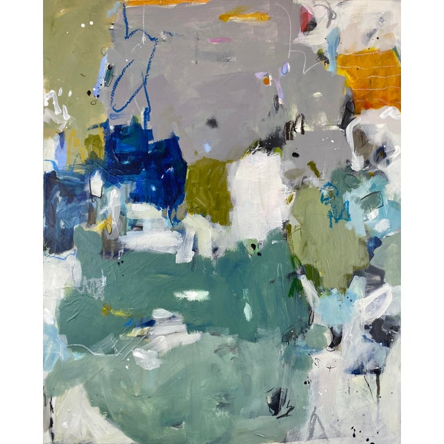 Textile "Beginners Guide to Telepathy" - Abstract Mixed Media Painting by Gina Cochran For Sale - Image 7 of 7