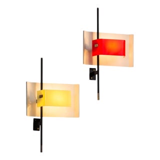 Model 2020 Wall Lamps attributed to Bruno Gatta for Stilnovo, Italy, 1955, Set of 2 For Sale