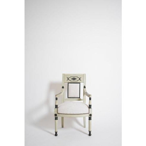 Neoclassical Directoire armchair, 1960s. Height: 88 cm - 34.65 in Length: 45 cm - 17.72 in Width: 42 cm - 16.54 in Seating...