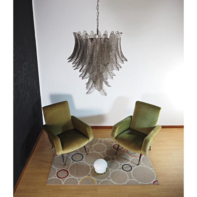 Italian Smoked Murano Glass Six-Tier Felci Chandelier For Sale - Image 6 of 16