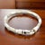 1990s Tiffany & Co Estate German Zig Zag Bracelet 7.5" Sterling Silver 4.5 mm For Sale In New York - Image 6 of 12