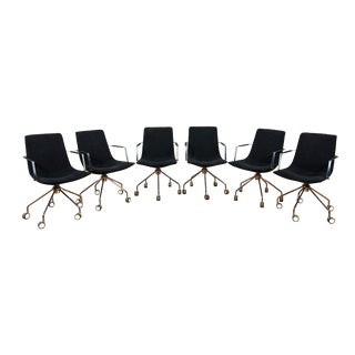 Mid-Century Modern Comet Conference Chairs by Gunilla Allard for Lammhults, Sweden, 1990s, Set of 6 For Sale