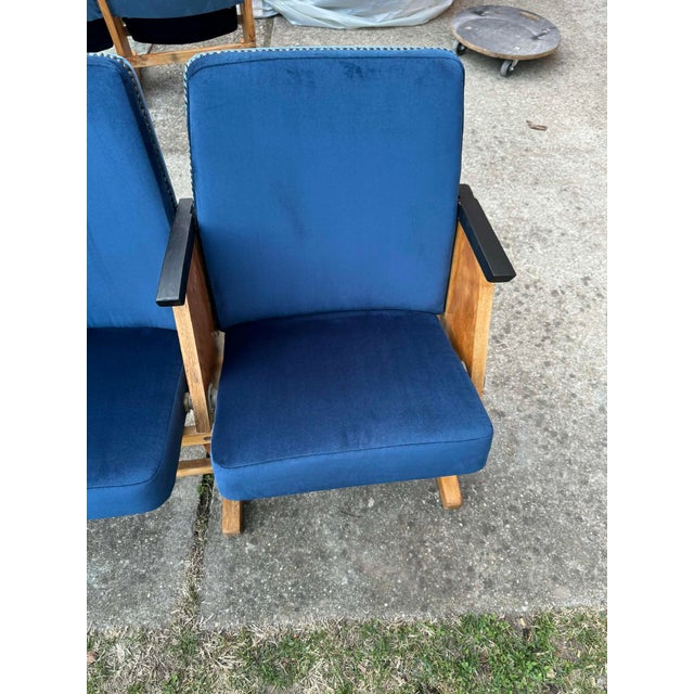 1950s Mid-Century Modern Hungarian Cinema Four-Seater Bench, 1950s For Sale - Image 5 of 11