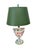 1980s Italian Botanical Painted Ceramic Urn Table Lamp With Lion Masks & Turquoise Finial Neoclassical For Sale - Image 9 of 14