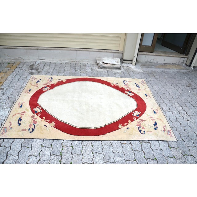 1960s Vintage Geometric Turkish Rug For Sale - Image 5 of 11