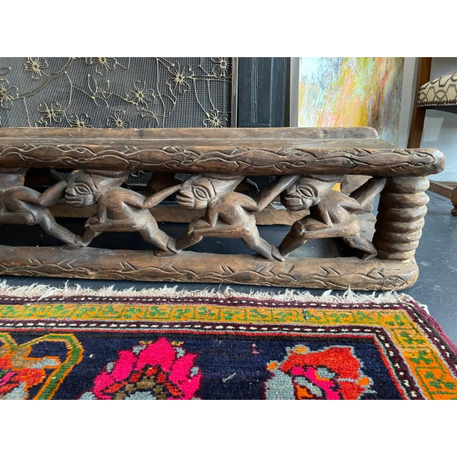 Wood Vintage Bamileke Tribe of Cameroon Ceremonial Bed/Coffee Table For Sale - Image 7 of 9