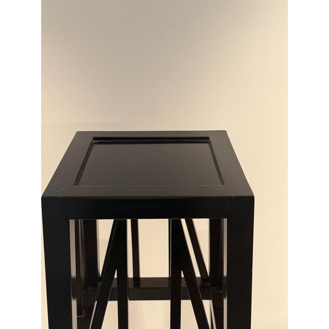 Contemporary Contemporary Set of Mahogany Pedestals For Sale - Image 3 of 3