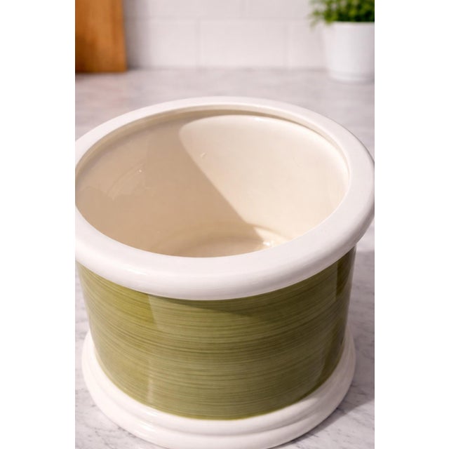 Tuscan Vintage Jarden Harvest Limited Edition Hand-Painted Ceramic Cookie Jar for Saks Fifth Avenue, 55/1325 For Sale - Image 3 of 7