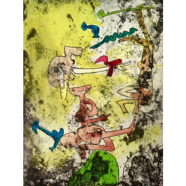 1970s Roberto Matta "Centre Noeuds" Planche #9 1974 Original Print For Sale - Image 5 of 6