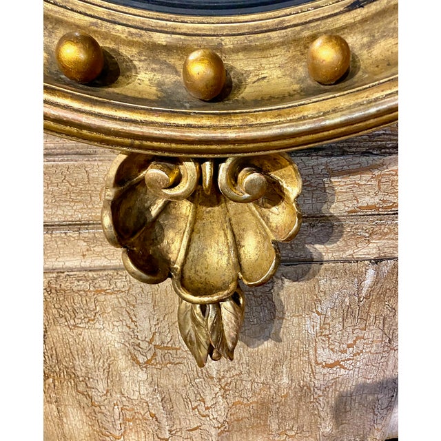 Traditional Regency Period Giltwood Convex Eagle Mirror, C. 1820-1825, England 1 For Sale - Image 3 of 8