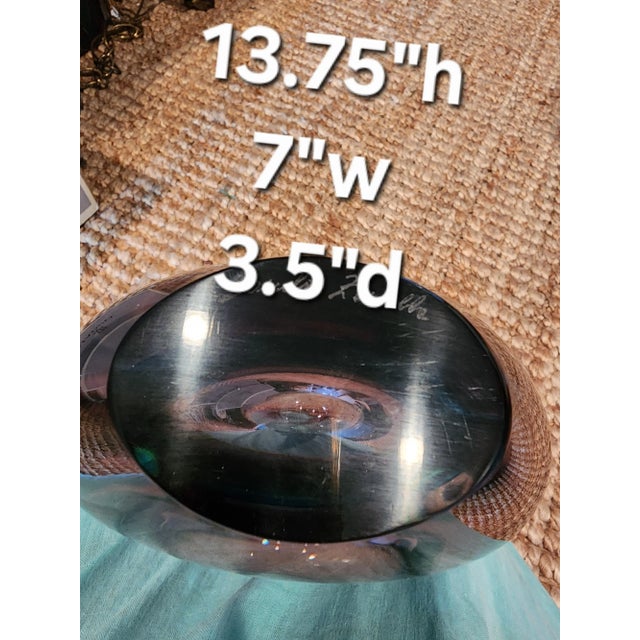 1990s Vintage Signed Art Glass Somerso Vase For Sale - Image 5 of 6