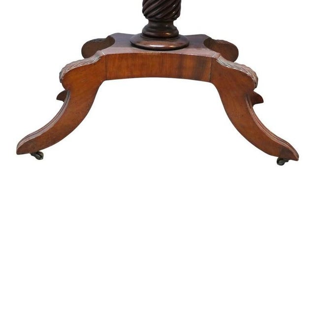 19th Century Federal Sheraton Flame Mahogany Card Table 19thC For Sale - Image 5 of 16