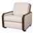 Mid 20th Century French Art Deco Wood and Upholstered Chair For Sale