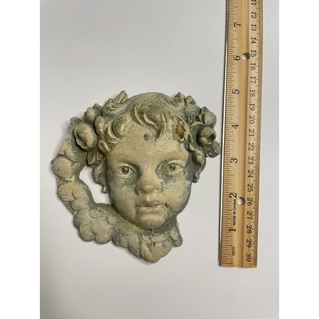 Antique Rococo Revival Plaster Cherub Relief, a Pair For Sale - Image 12 of 12