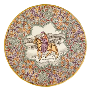 1960s English Chaucer's Canterbury Tales Illustrated Decorative Plate