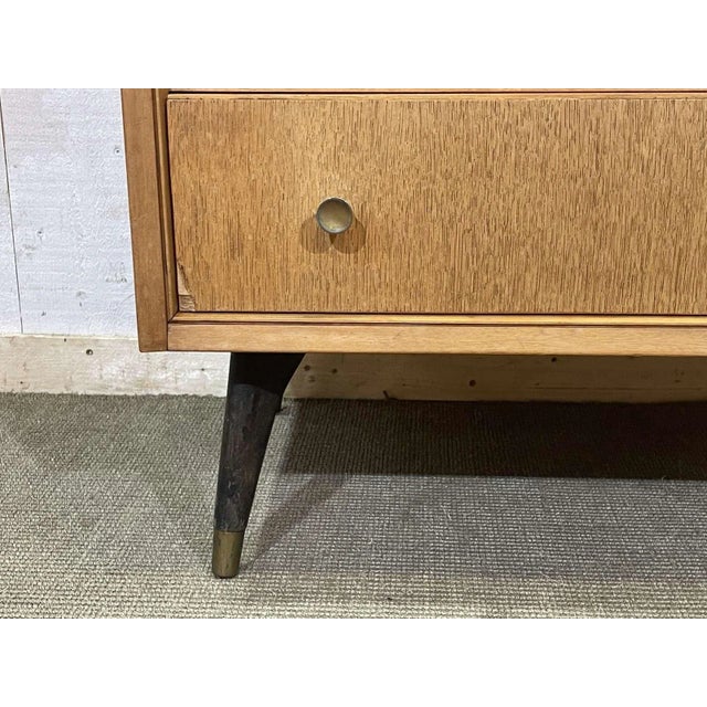 English Chest of Drawers in Oak with Compass Feet, 1970s For Sale - Image 13 of 16