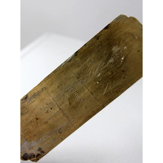 Vintage Chinese Brass Dragon Candlestick Holder For Sale - Image 11 of 13