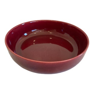 Mid 20th Century Mid-Century Modern Bauer Pottery Red Art Pottery Serving Bowl For Sale