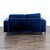 2000 - 2009 Jason Furniture Modern Blue Velvet Loveseat With Gold Legs For Sale - Image 5 of 7