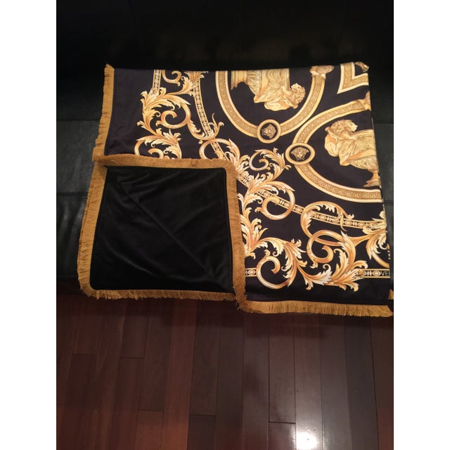 2010s Gianni Versace Custom Made Lion and Urn Throw For Sale - Image 5 of 13
