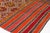 Mid 20th Century Vibrant Red, Orange & Yellow Flatweave Kilim For Sale - Image 9 of 10