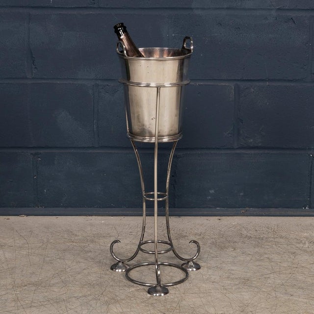 20th Century English Art Deco Ice Bucket on Stand, 1930, Set of 2 For Sale - Image 12 of 14
