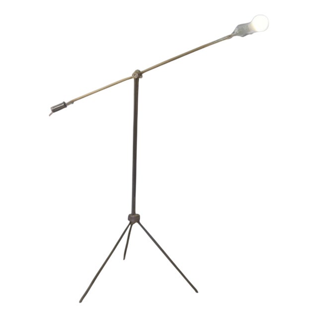 Polish Industrial Tripod Floor Lamp attributed to Gałecki, 1970s For Sale