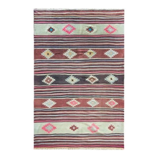 Vintage Turkish Bergama Kilim Rug For Sale