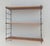 Mid-Century Wood and Metal Wall Shelf, 1950s, in Good conditions. Designed 1950 to 1959