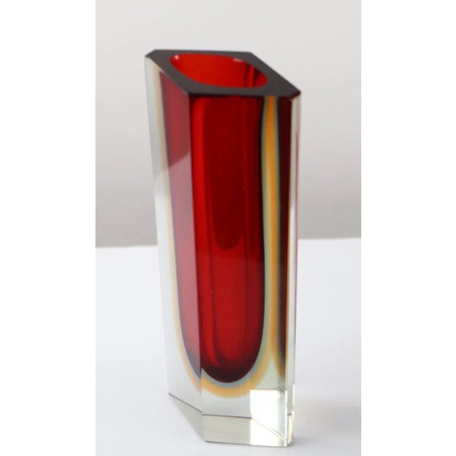 Glass Murano Art Glass Vase by Mandruzatto For Sale - Image 7 of 9